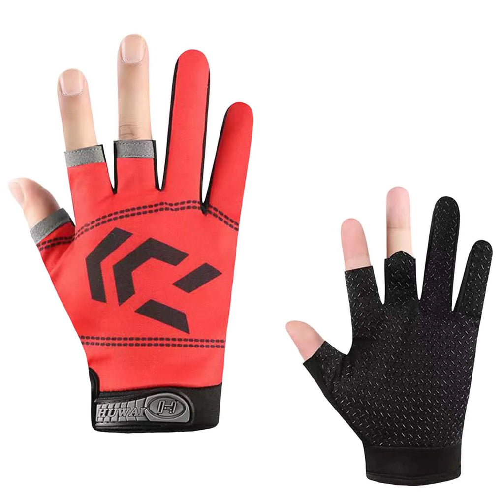 Three Finger Cut Gloves For Fishing, Sun Protection, anti-slip, Breathable.