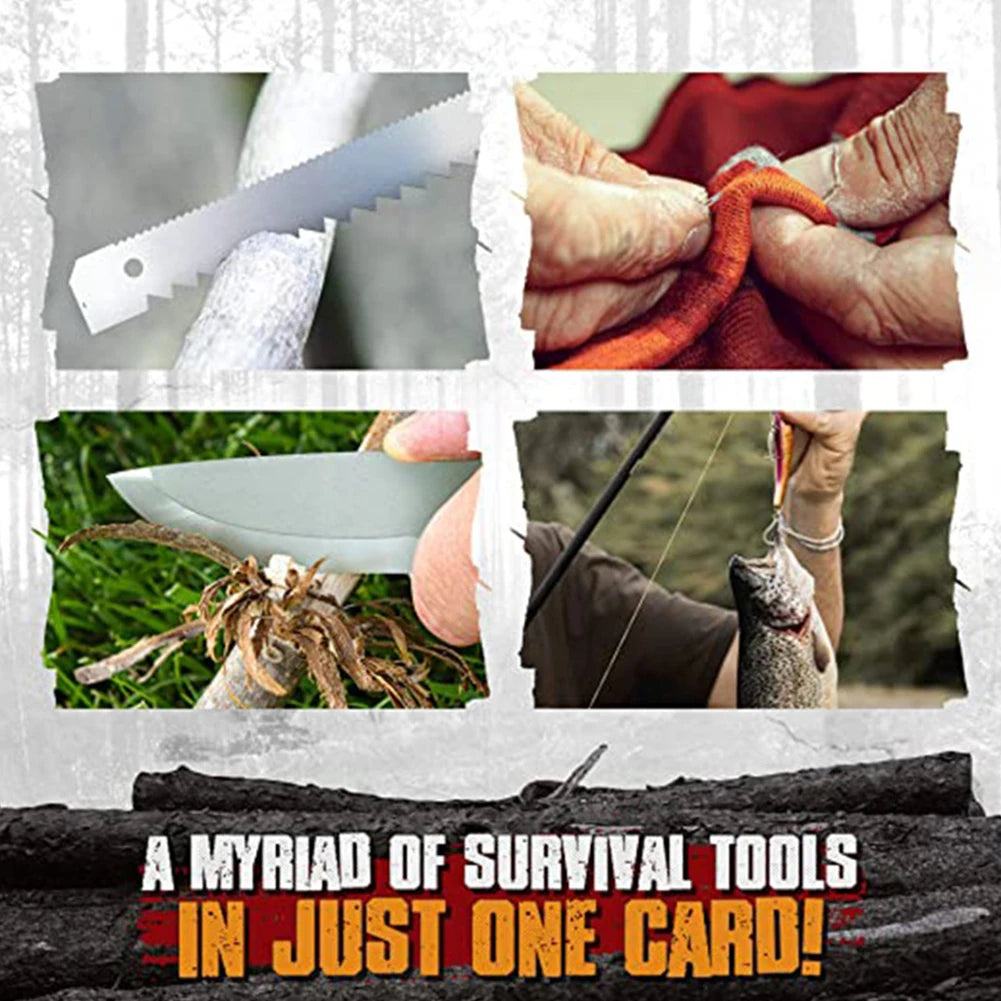 EDC Multi Tools. Survival. Fishing Hook Card.