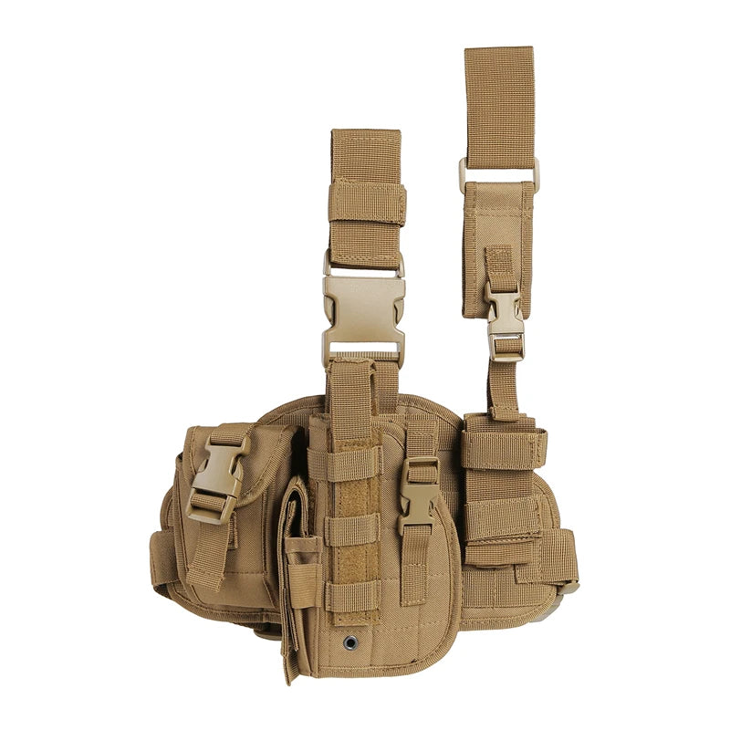 Tactical Leg Gun Holster. Multi-Function Camouflage Bag. Phone Pocket.