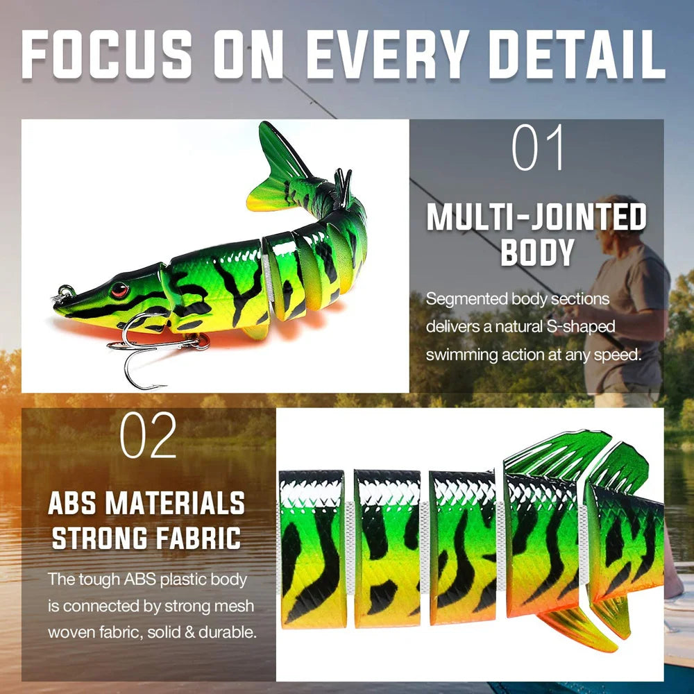 Multi Jointed Swimbaits. Slow Sinking , Fresh Or Salt Water.