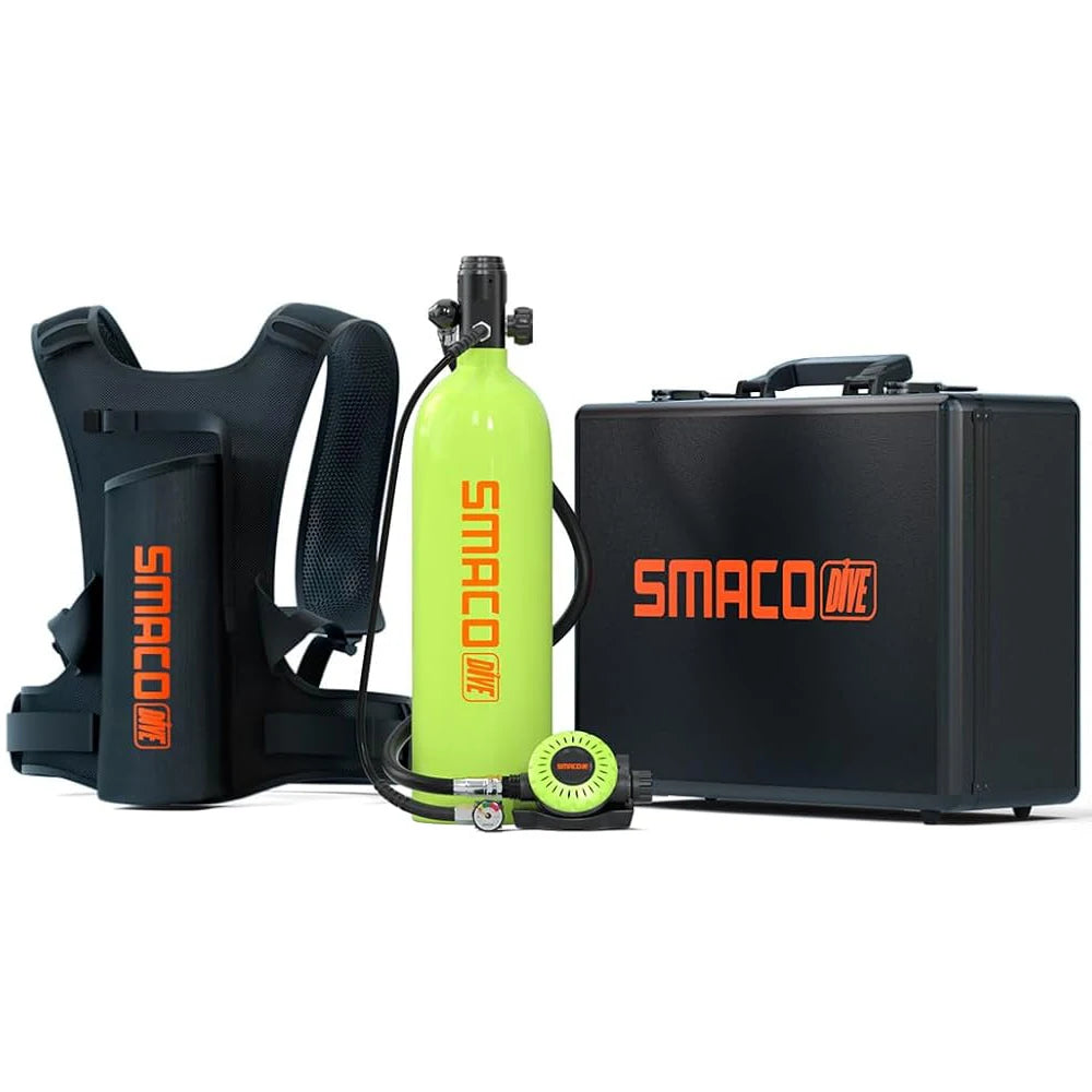 Mini Scuba Tank - 1.9L - 3000 PSI - Up To 10 Minutes Dive Time.