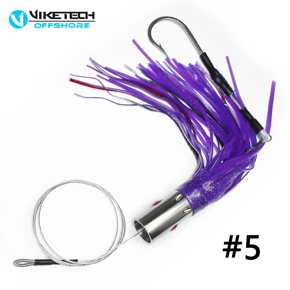 Viketech Offshore Stainless Steel Trolling Lures. 9.4" Lure, 9/0 Single Hookset .