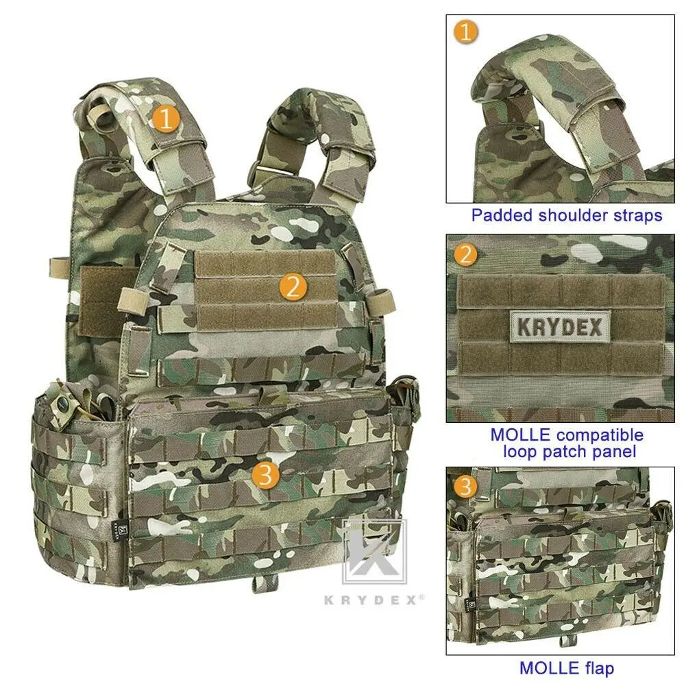Body Armor, Combat Plate Carrier With Magazine Pouch. Waterproof