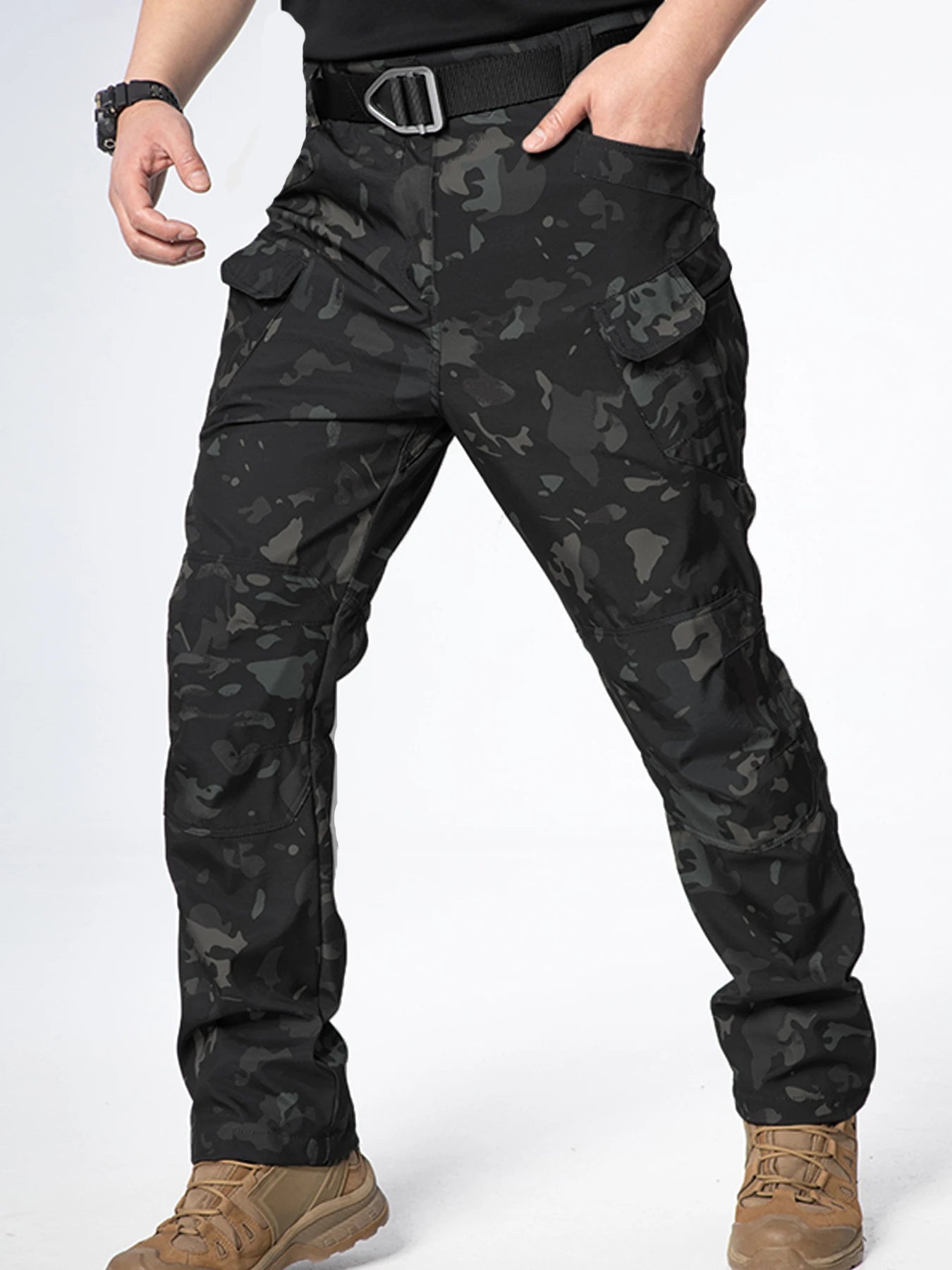 Camo Cargo Pants. Multi-pocket, Ripstop . Wear-resistant.