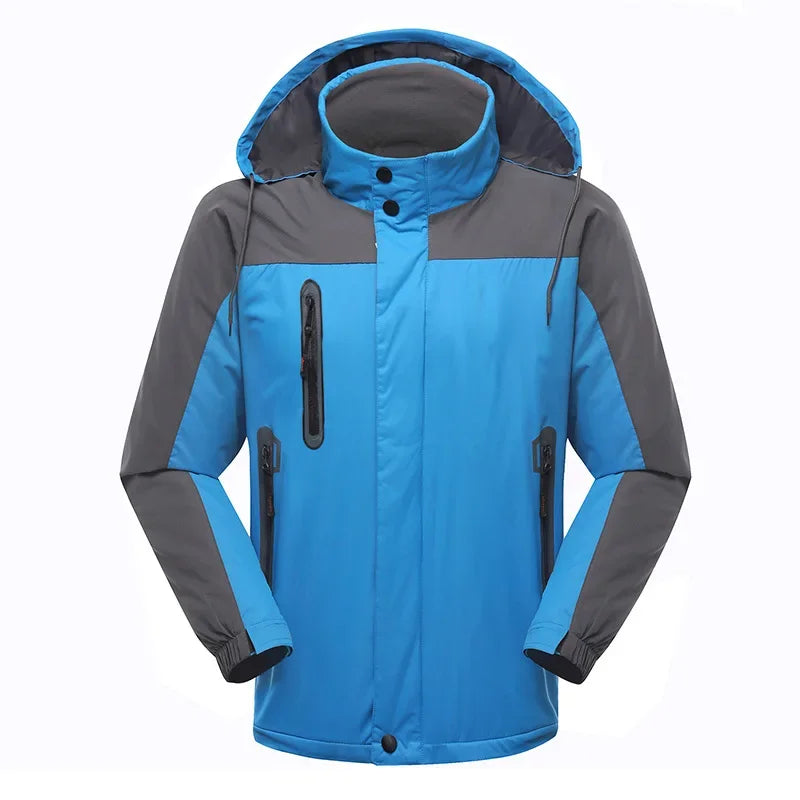 Windproof, Single Layer Fleece Lining Non-detachable, Waterproof, Down Jacket.