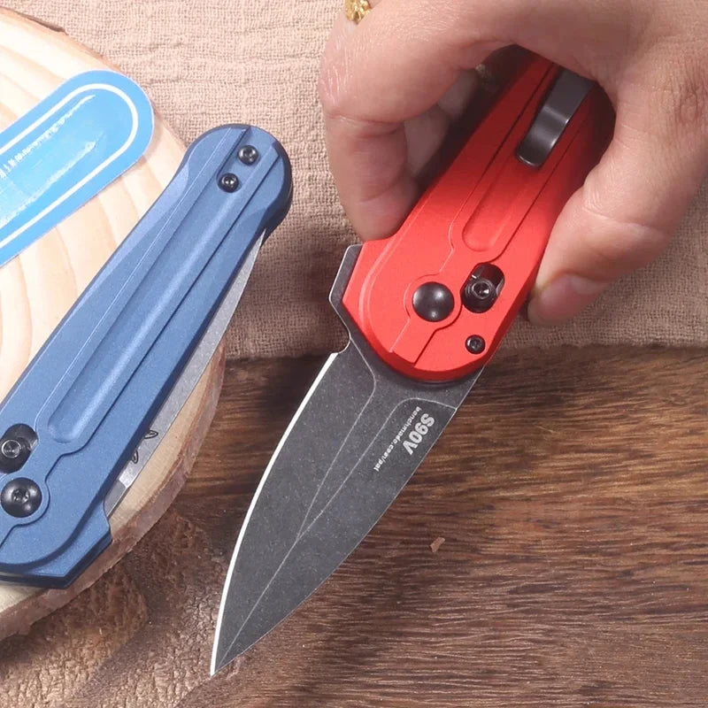 BM 491 Folding Knife with Blade Lock. D2 Steel Blade, Aluminum Handle.