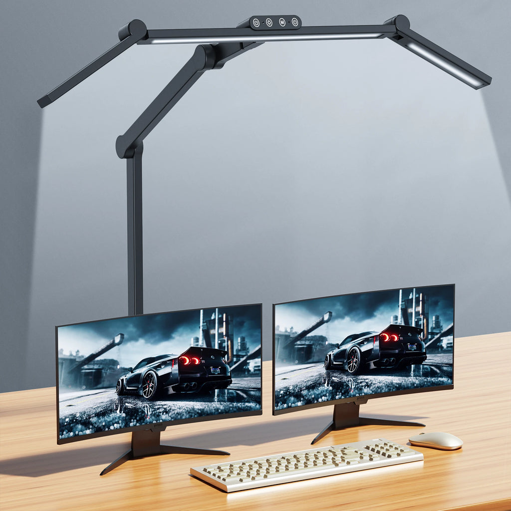 Led Desk Lamp with Clamp, For Home Office with Atmosphere Lighting, 24W Ultra Bright.