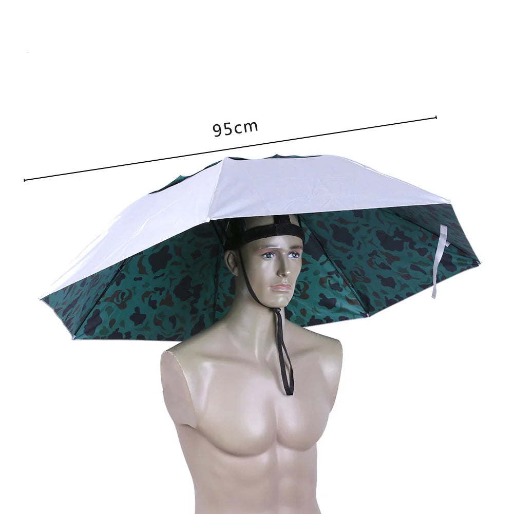 69/95cm Umbrella Hat, Foldable. Sunshade Headwear. Waterproof .