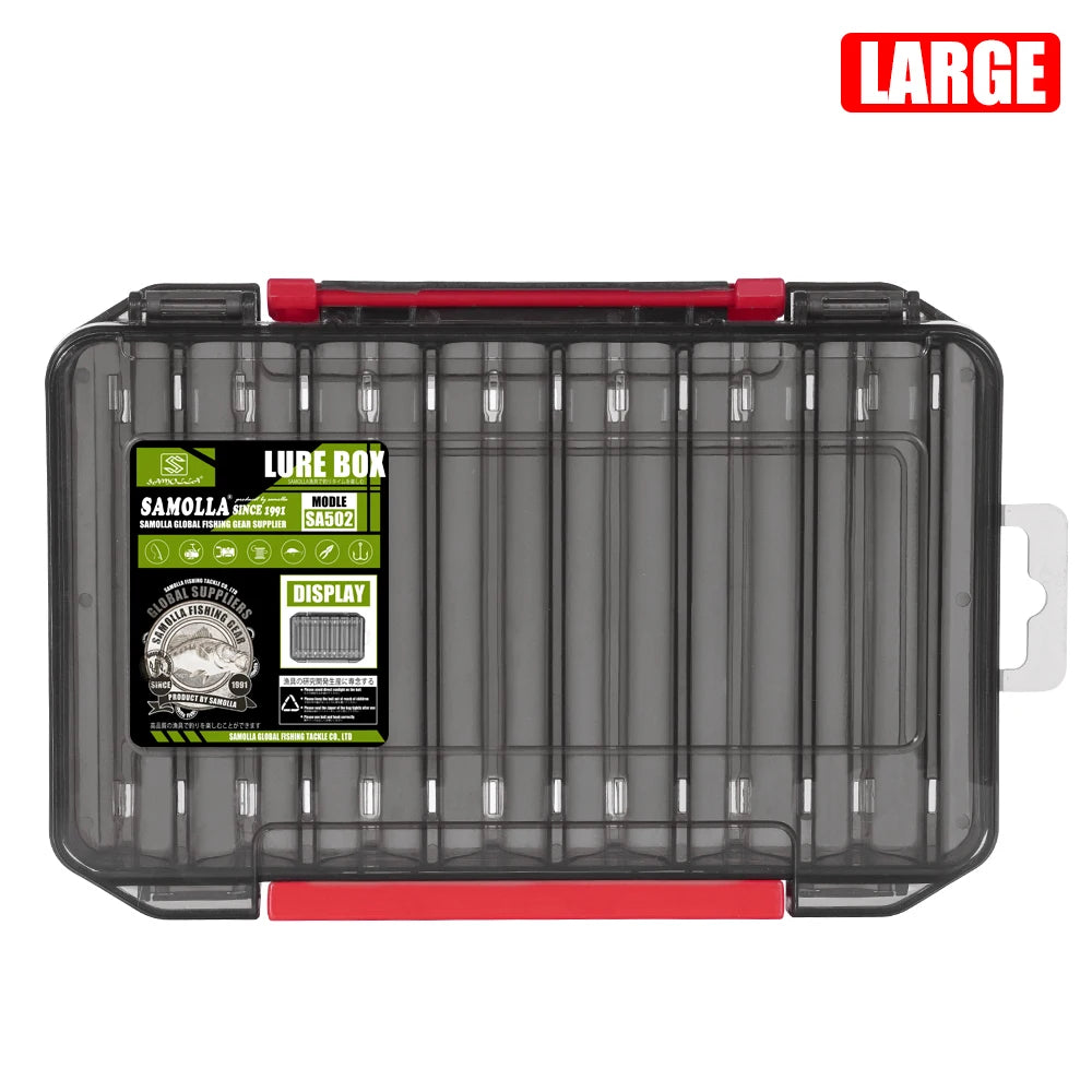Fishing Tackle Box. 14 Compartments. Lure Storage Case, Double Sided Fishing Tool Organizer Boxes.