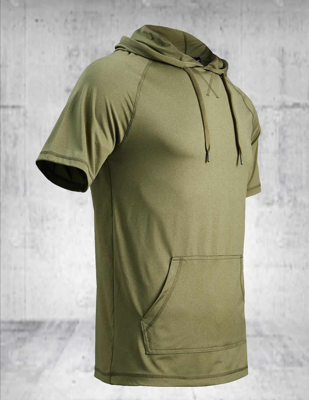 Men's Lightweight, Breathable Hoodie. Short Sleeved, Quick Drying .