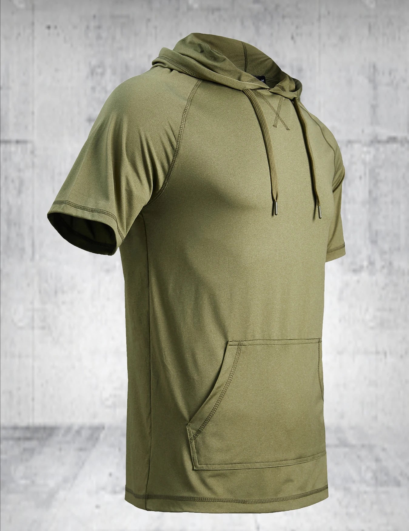 Men's Lightweight, Breathable Hoodie. Short Sleeved, Quick Drying .