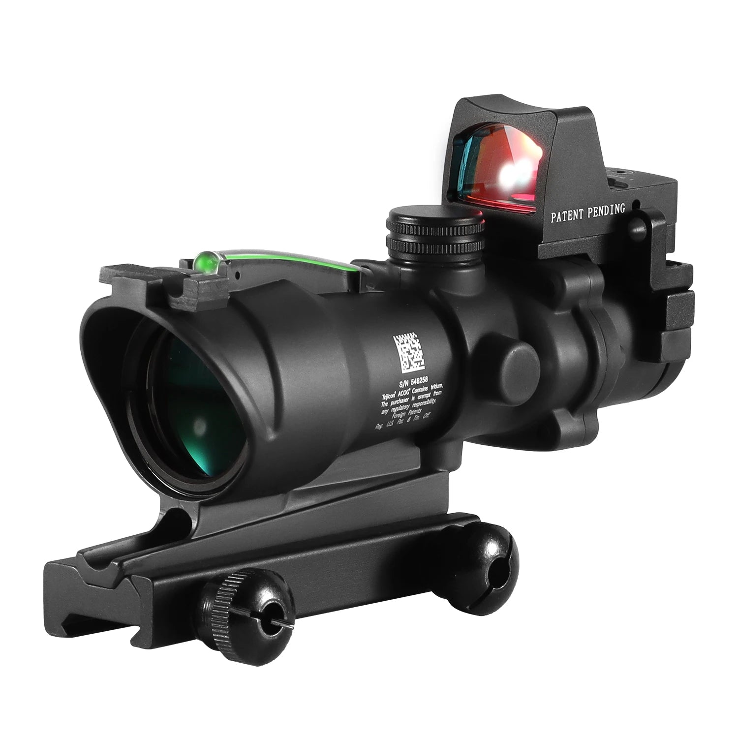 Adjustable 4x32 Red Dot Scope . 20mm Rail.