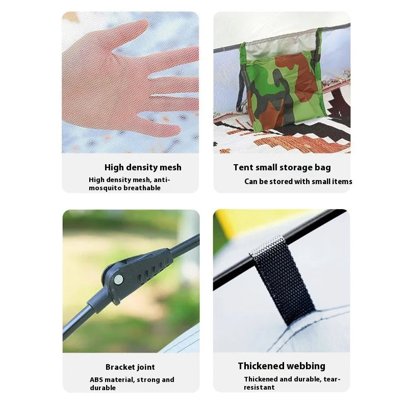 Automatic Quick-Opening Tent. Rainproof, Sunshine-Proof, Two doors.