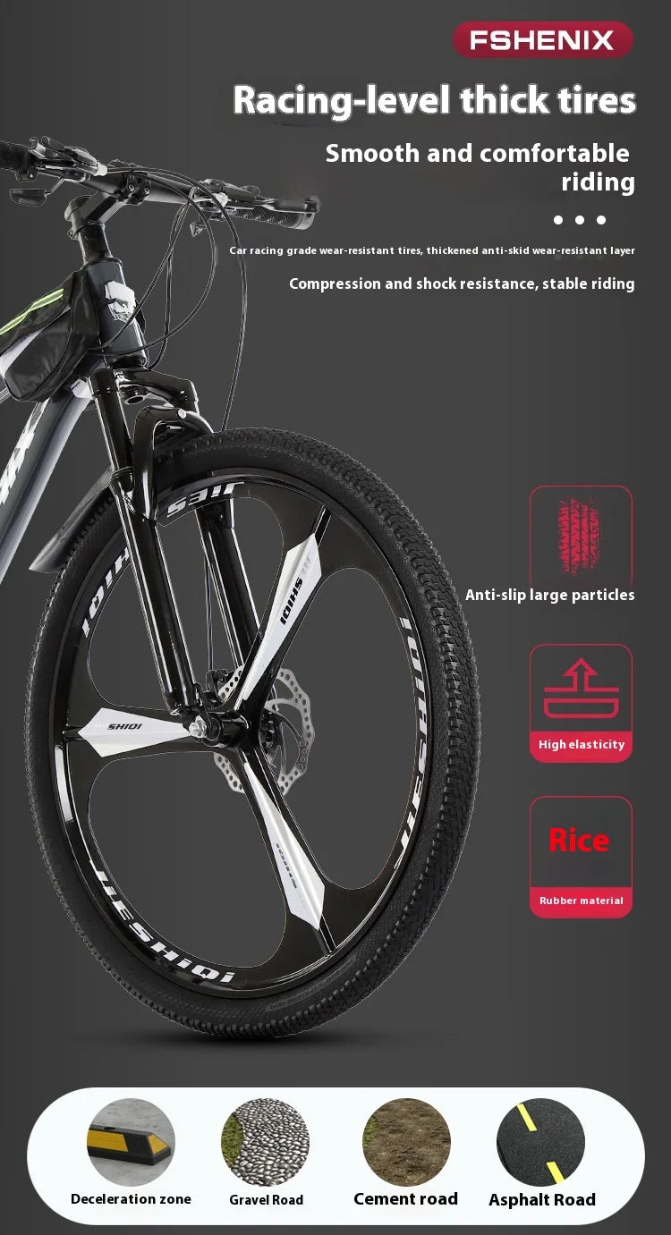 wholesale mountain bikes, 24-inch and 26-inch, shock-absorbing, 21-speed off-road bikes.