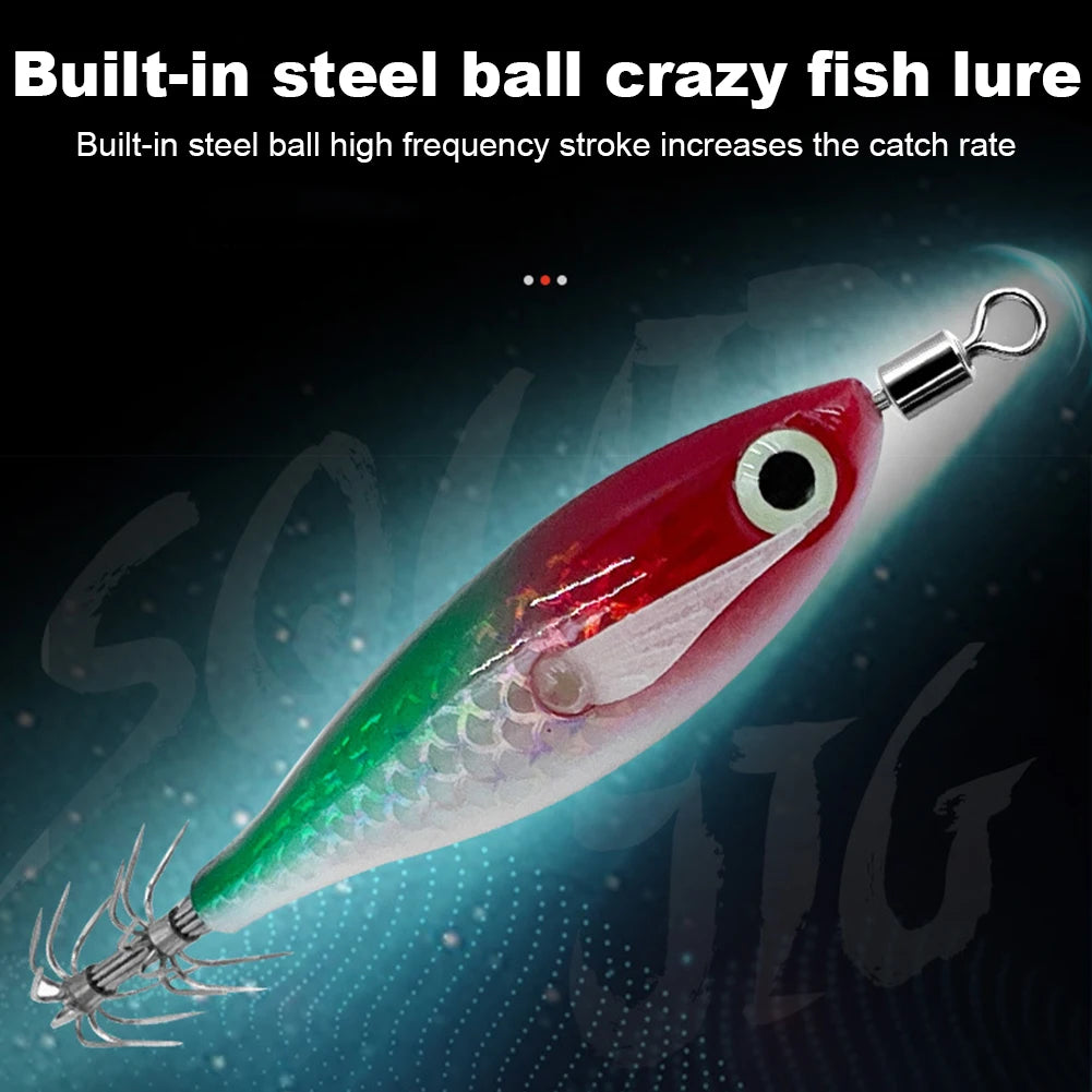 Luminous Squid, Cuttlefish Attracting Lure. Double Hook Bait.