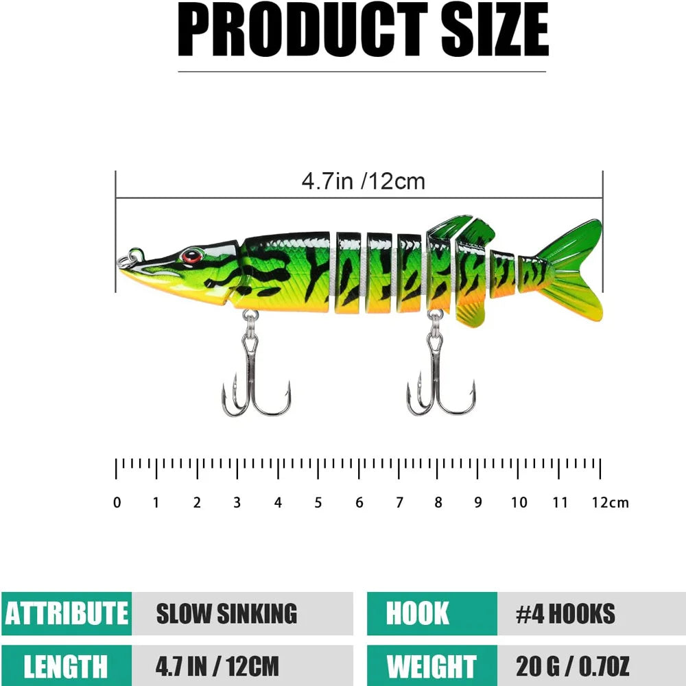 Multi Jointed Swimbaits. Slow Sinking , Fresh Or Salt Water.
