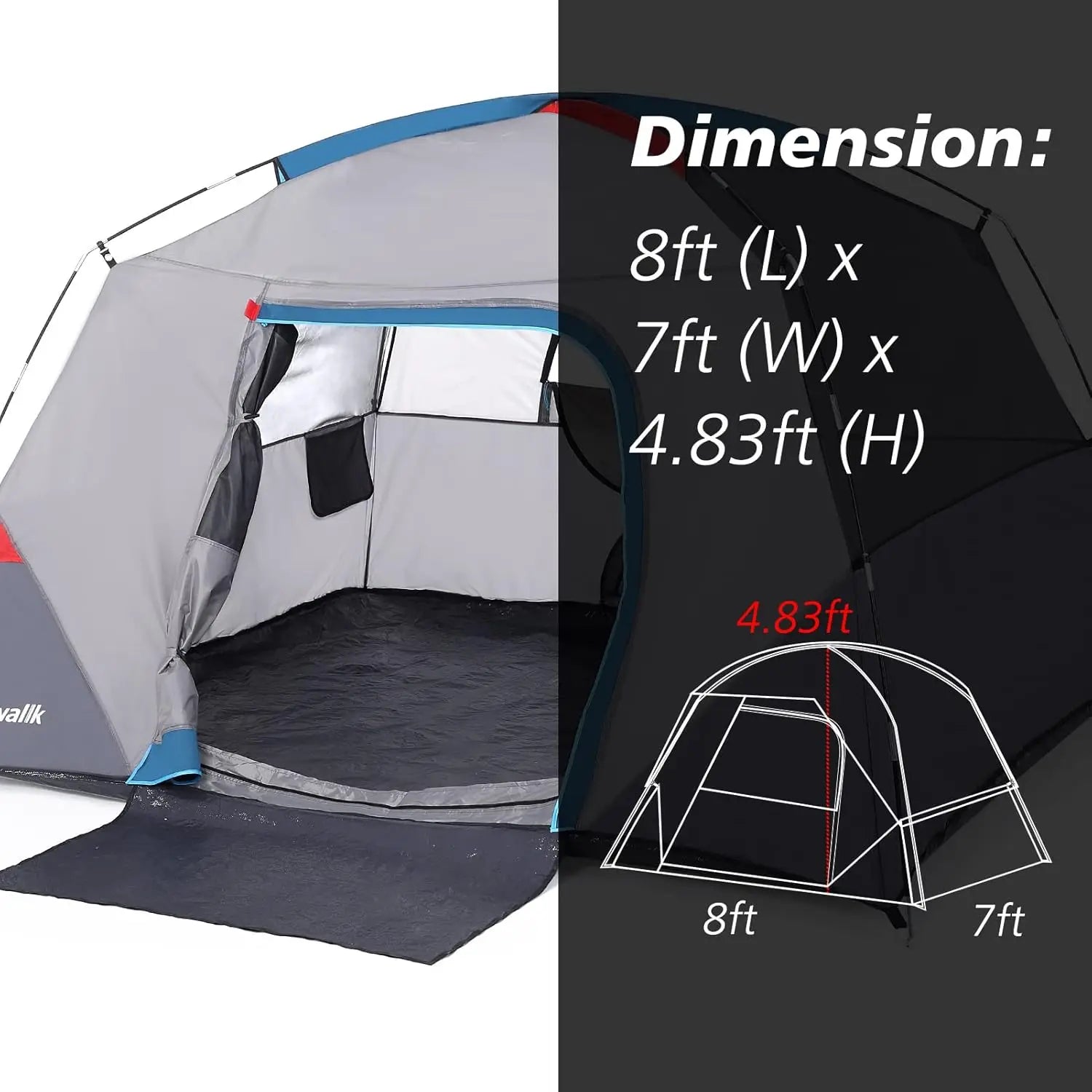 Easy Set up Tent, 4 Person and 6 Person . Hiking, Backpacking.