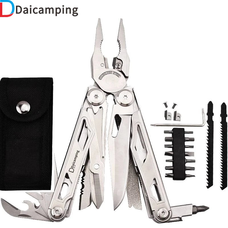 Daicamping DL30 Multitool. Folding, Knives, Scissors, Cutters, Survival Pliers