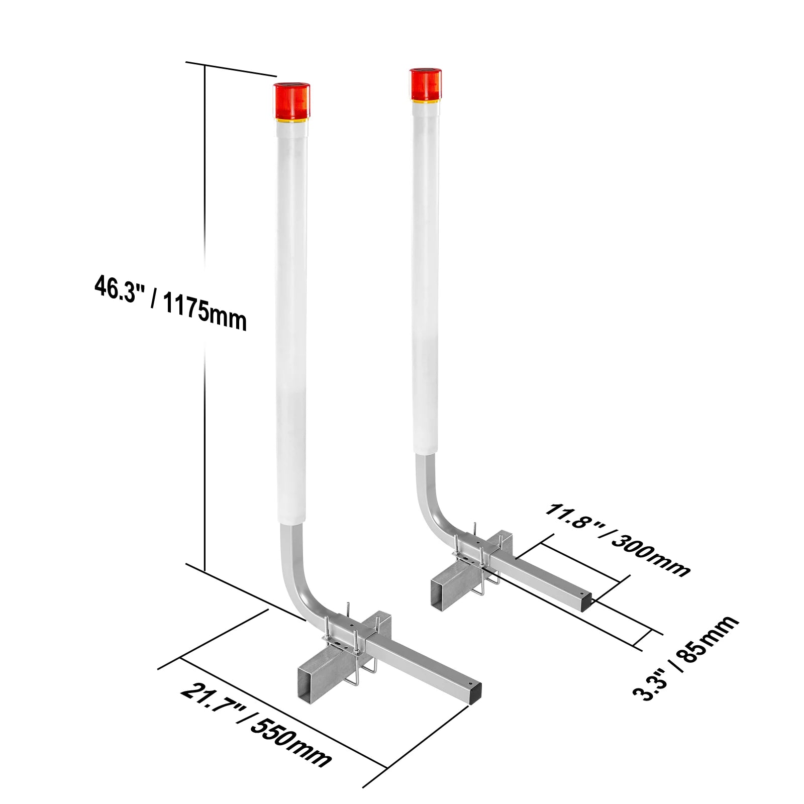 SucceBuy Boat Trailer Guide. 2PCS, Rustproof Galvanized Steel. PVC Pipes .