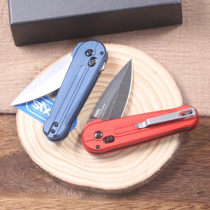 BM 491 Folding Knife with Blade Lock. D2 Steel Blade, Aluminum Handle.