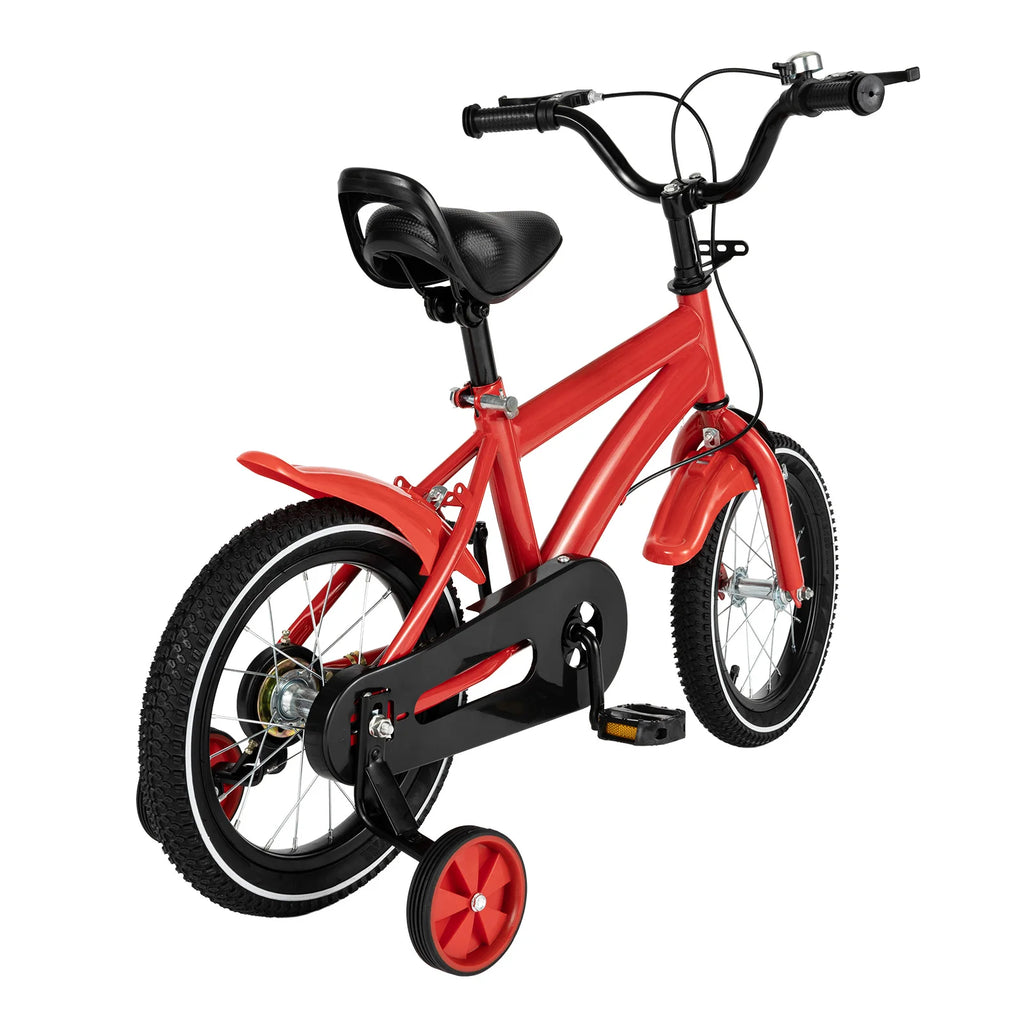 14 Inch Kids Bike - Adjustable Sea - Dual Brakes - w/Training Wheels.