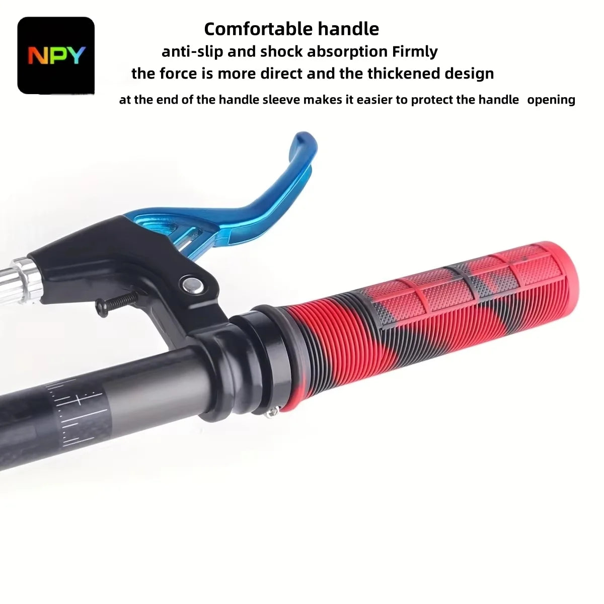 Rubber Lock-on Grip - Shockproof - Non-slip Mountain/Road Bike Handle Cover.