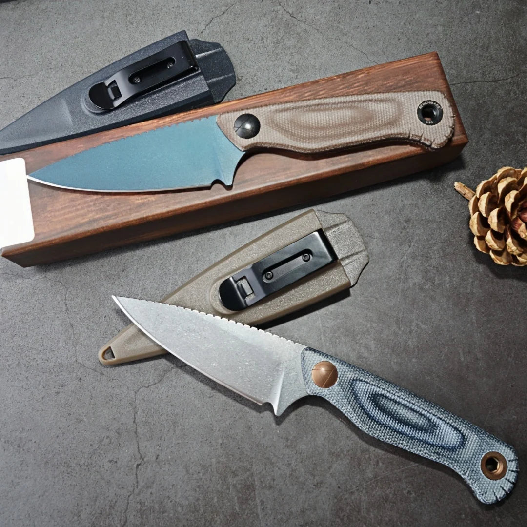 Fixed Blade Knife, W/ Sheath. Alloy Steel Blade, Shear Pin.