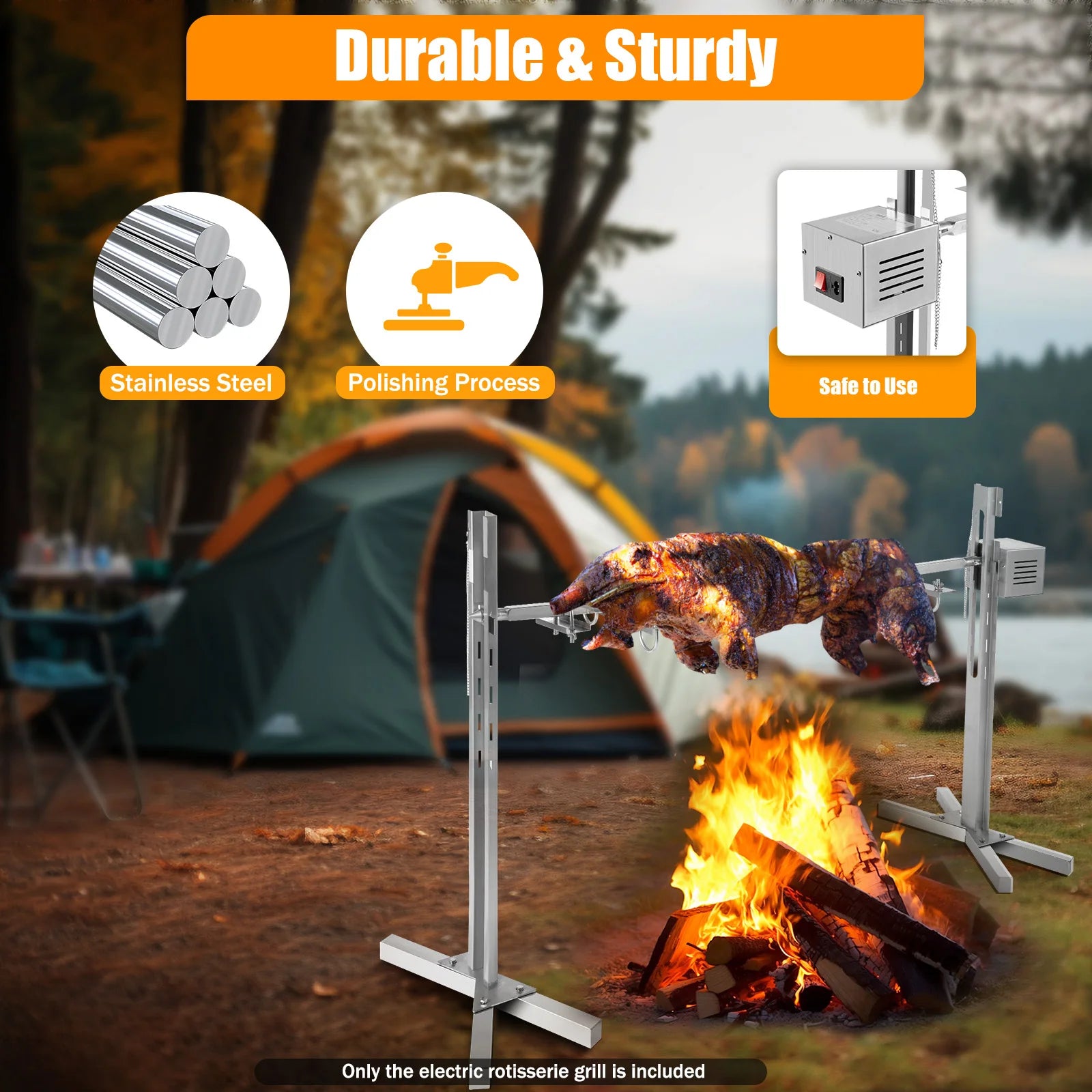Electric BBQ Rotisserie Grill. 40KG Load-bearing 20/25W.