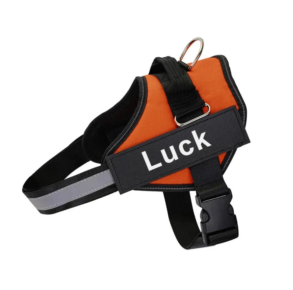Dog Harness, NO PULL, Reflective, Breathable, Adjustable Pet Harness. Vest ID Custom Patch.
