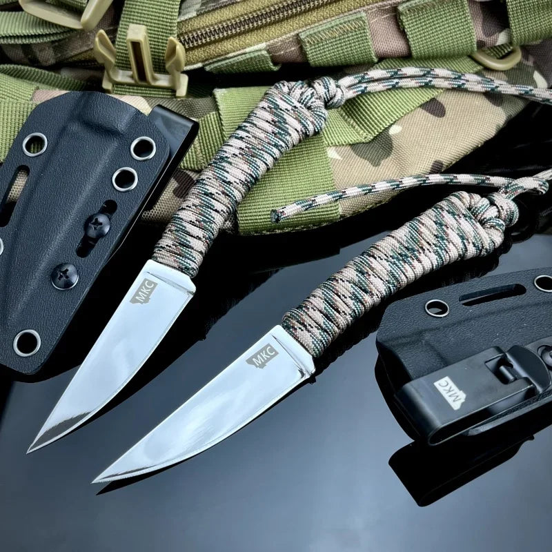 440c Steel Blade, Nylon Rope Handle, Carving Knife.