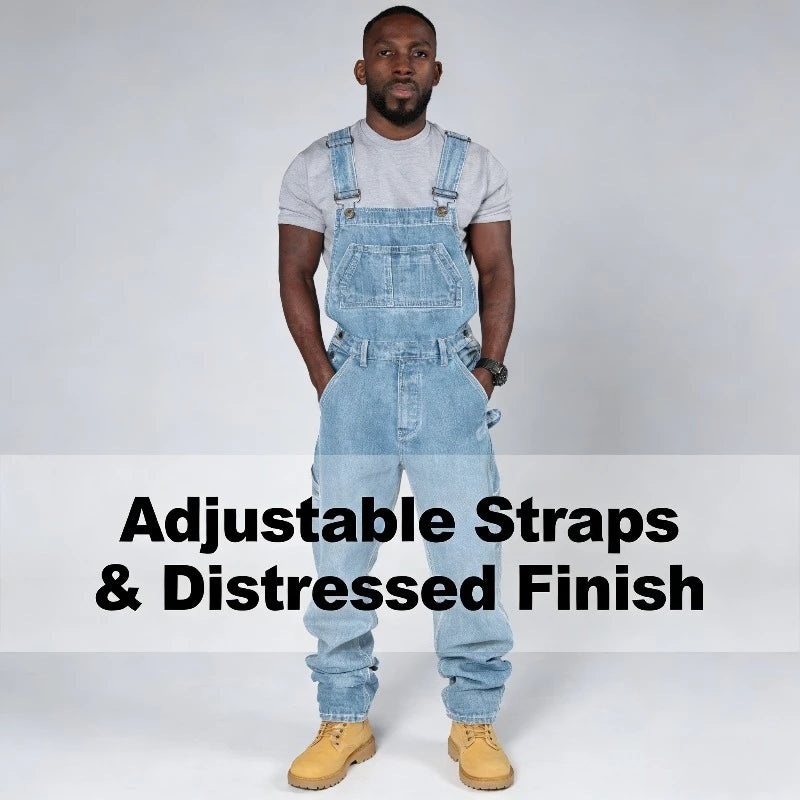 2026 Suspenders Denim Overalls Fashion Men's .