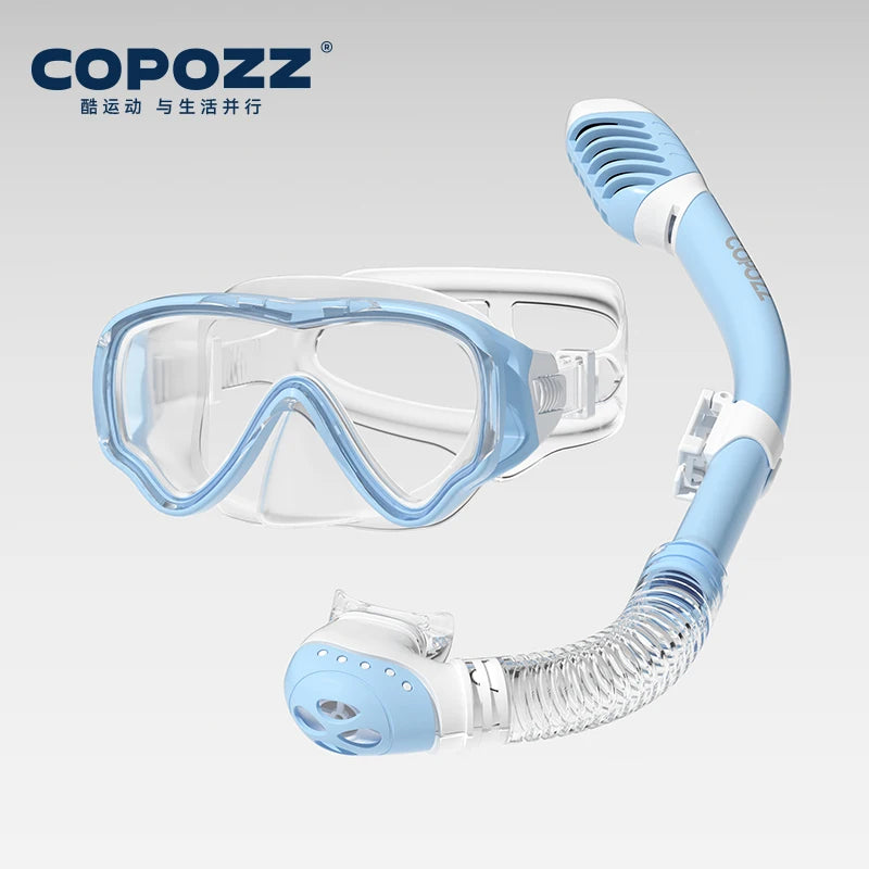 COPOZZ Diving Mask - Kids Full Face - HD Anti Fog Scuba Mask.