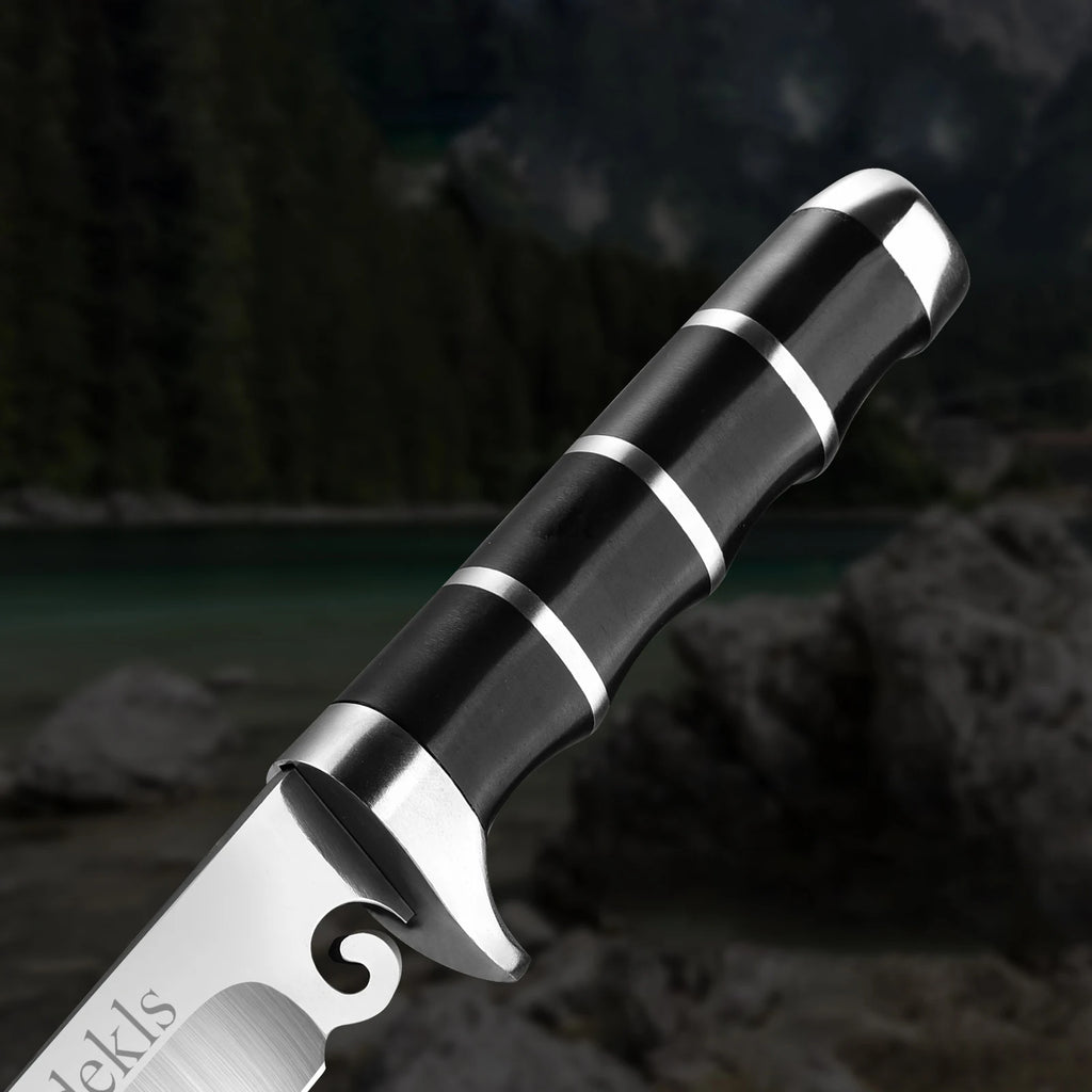 7Cr15 Stainless Steel Knife ,Faux Leather Sheath, Multi-Purpose Blade .
