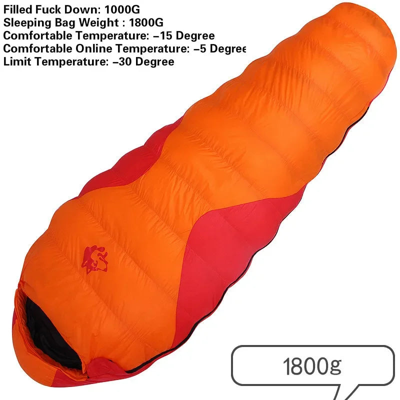 MOUNTAIN HIKER Down Sleeping Bag. Duck down Feather Filled. 4 Seasons.
