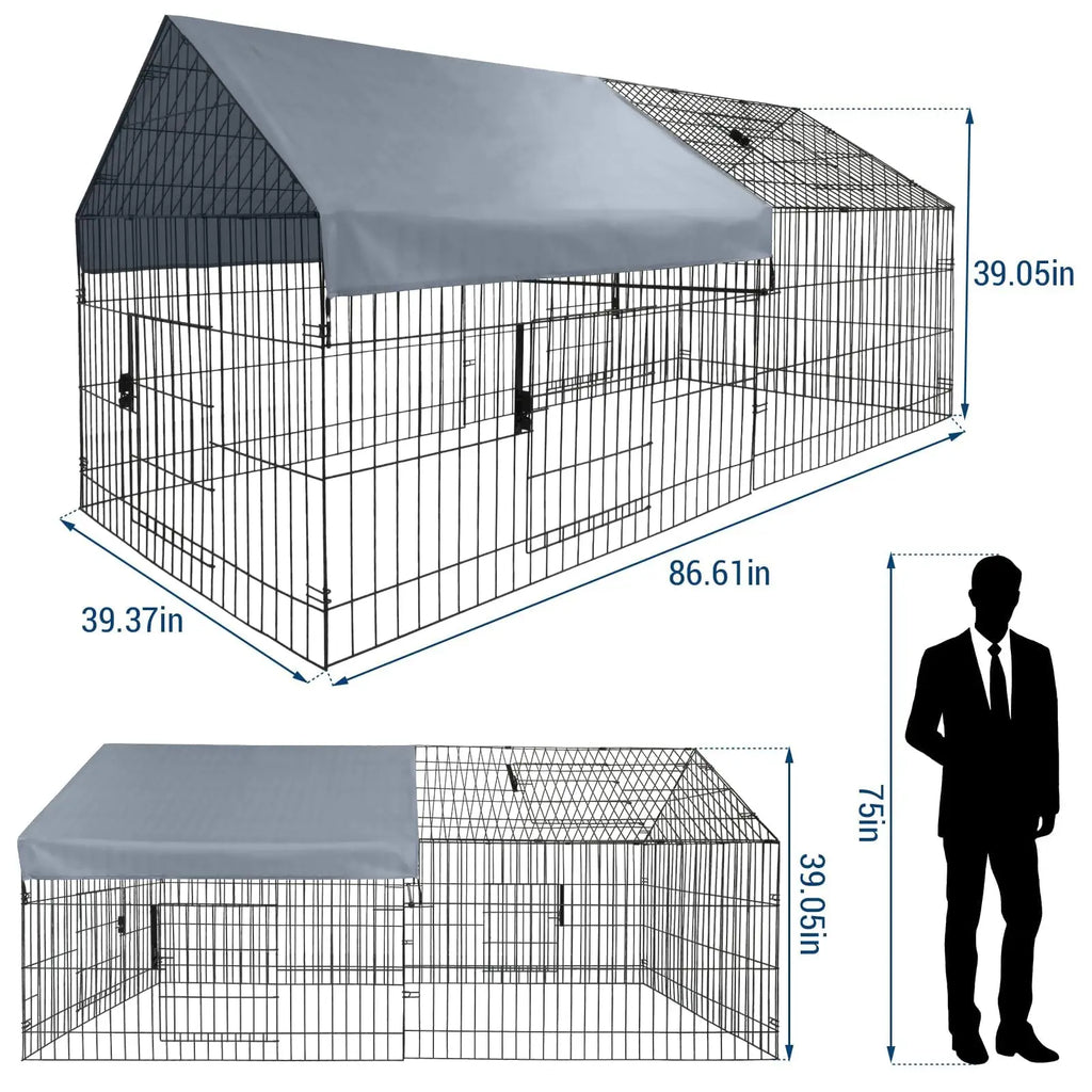 Large Chicken Coop, With Waterproof Cover, Small Animal Cage.