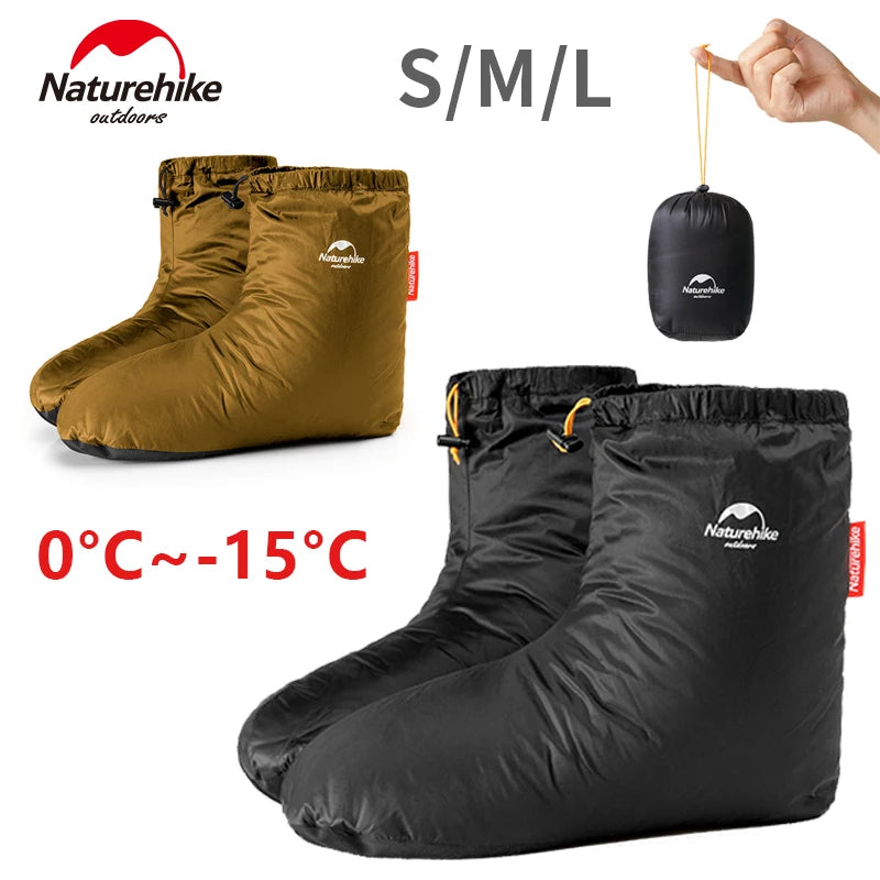 Naturehike Duck Down Foot Cover. Warm Booties - Waterproof - Ultralight - Soft.