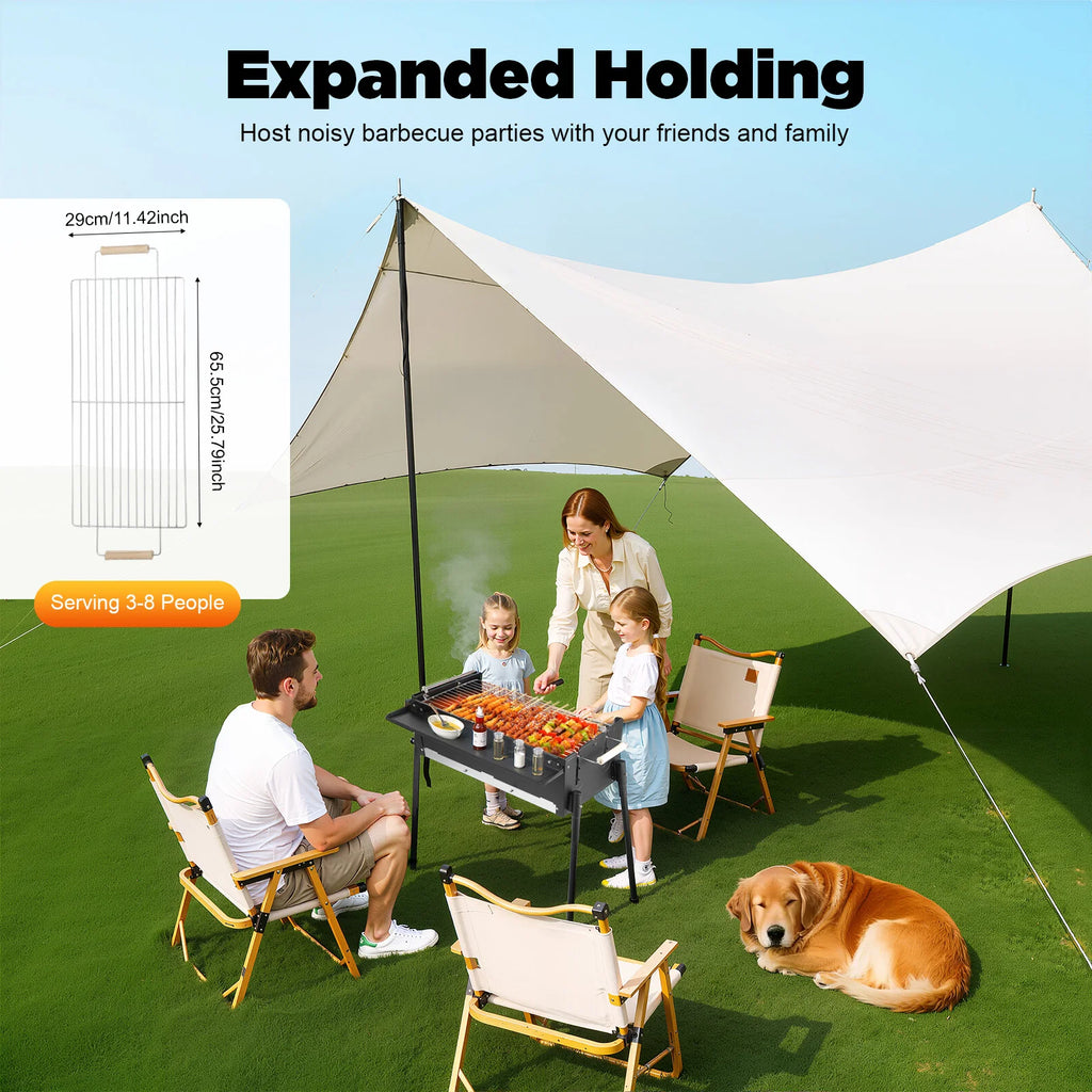 Stainless Steel foldable, Portable BBQ For Outdoor Cooking .