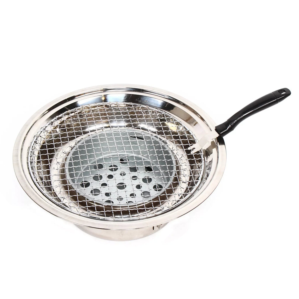 Korean Style Stainless Hibachi BBQ , Portable Picnic Table Grill .