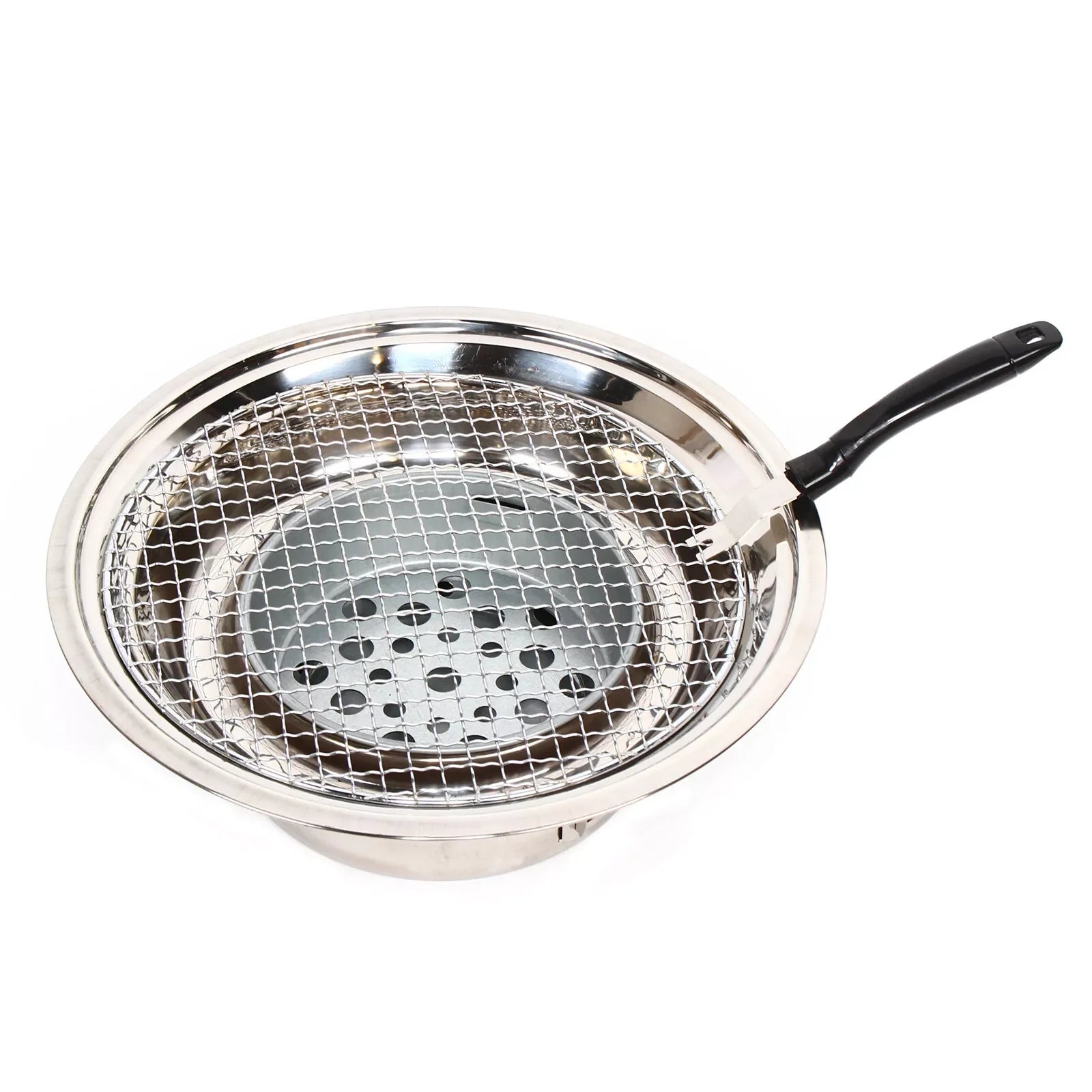 Korean Style Stainless Hibachi BBQ , Portable Picnic Table Grill .