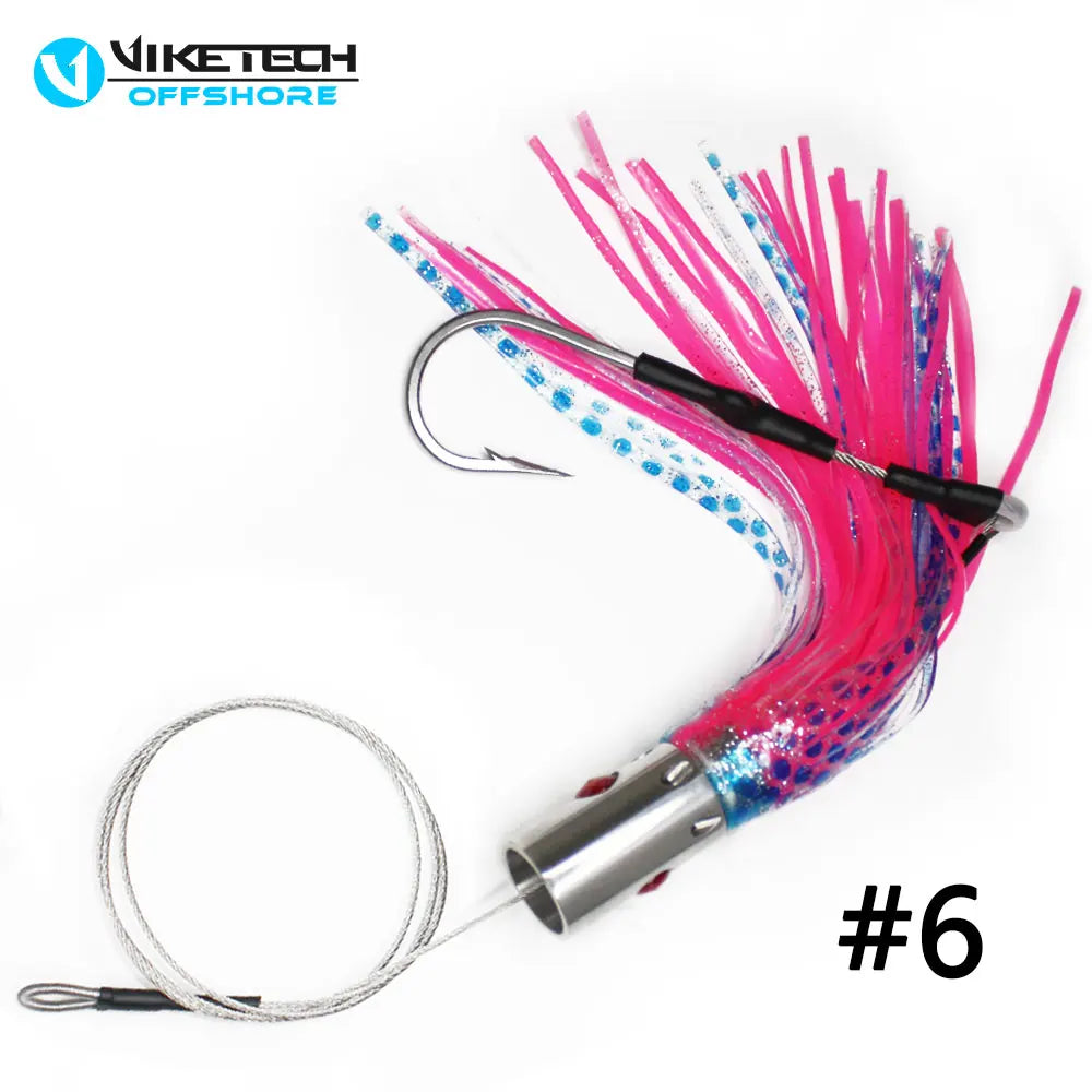 Viketech Offshore Stainless Steel Trolling Lures. 9.4" Lure, 9/0 Single Hookset .