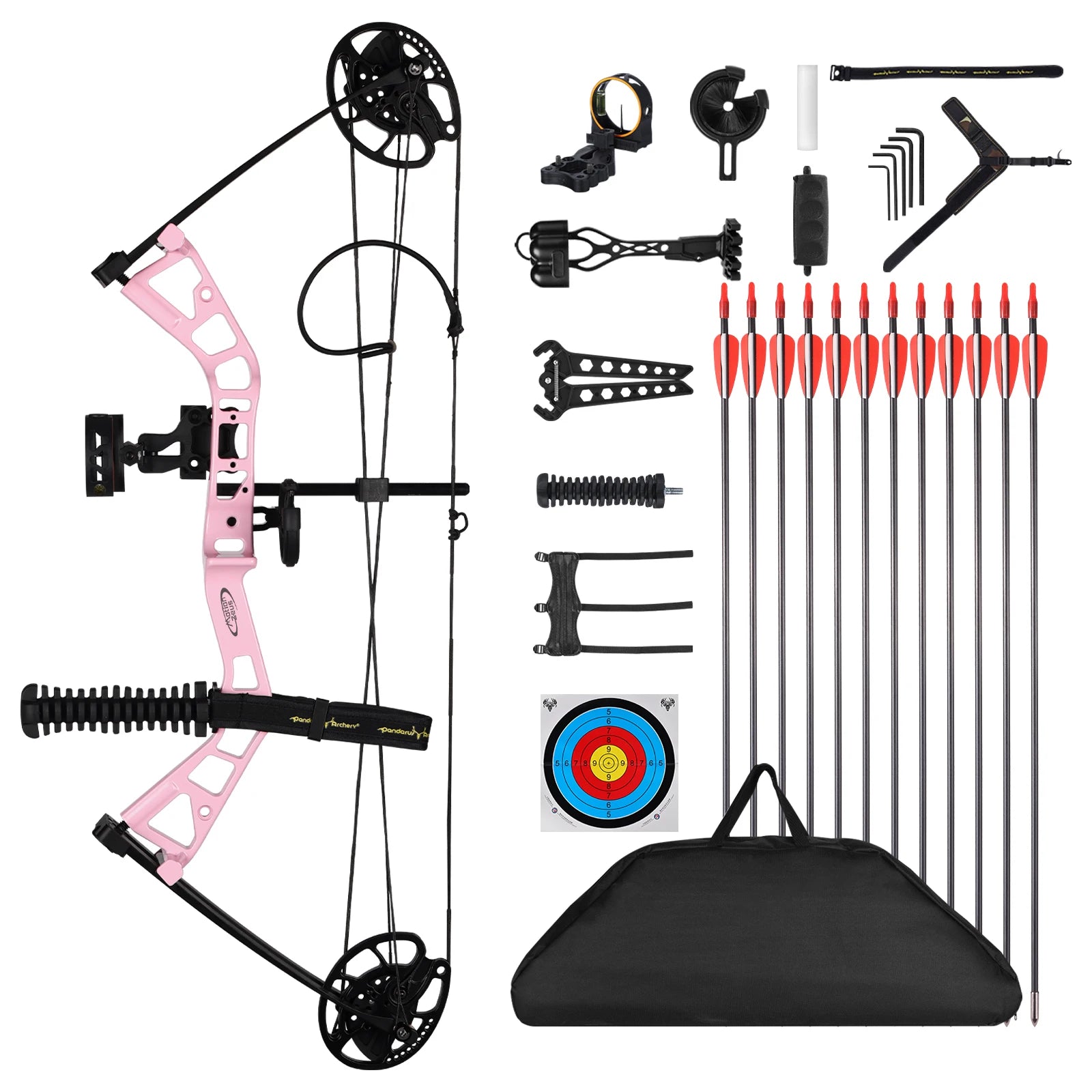 Junior Compound Bow Set-10-40Lbs 16"-28" Adjustable.