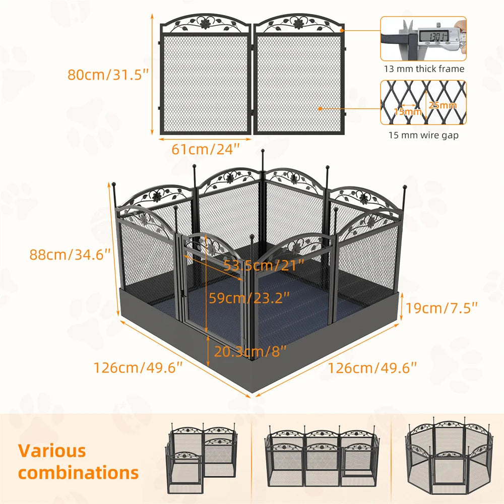 Heavy Duty Large Dog Playpen.  With Waterproof Fertility Mat.