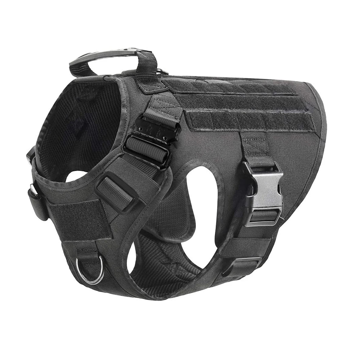 Tactical Dog Harness, Leash And Collar. Molle Pouches for Medium - Large Dogs. Adjustable Service Dog Harness.