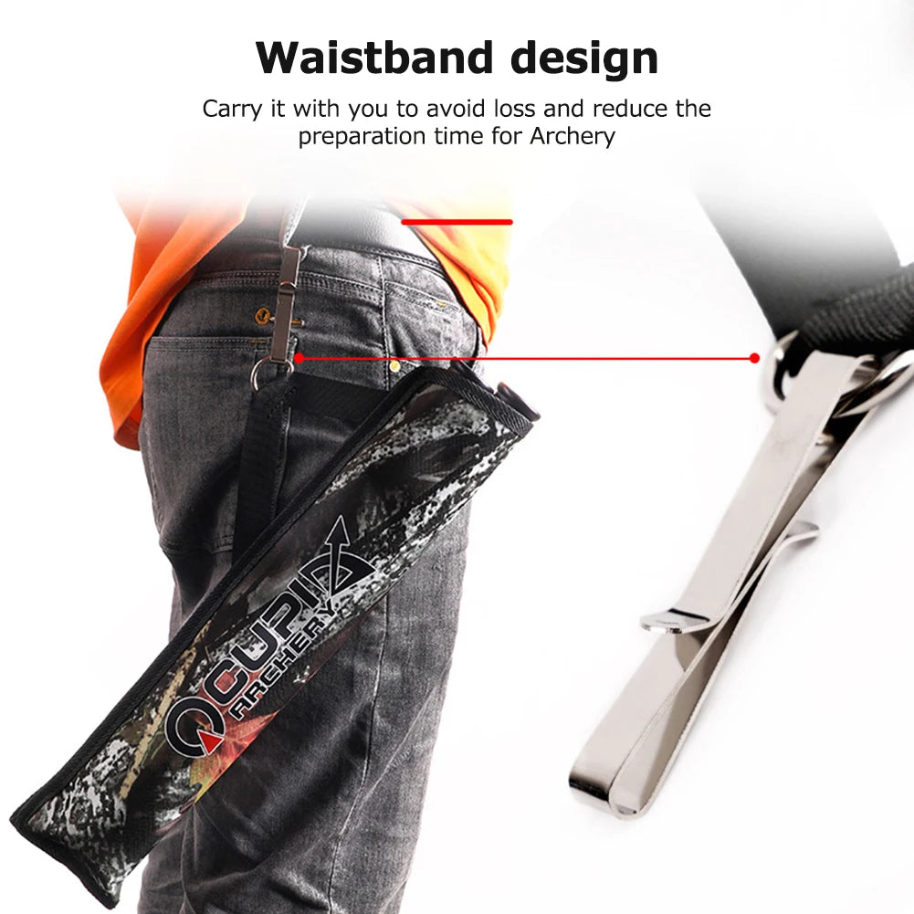 Waist Hanging Archery Quiver. Double Barrel Style.