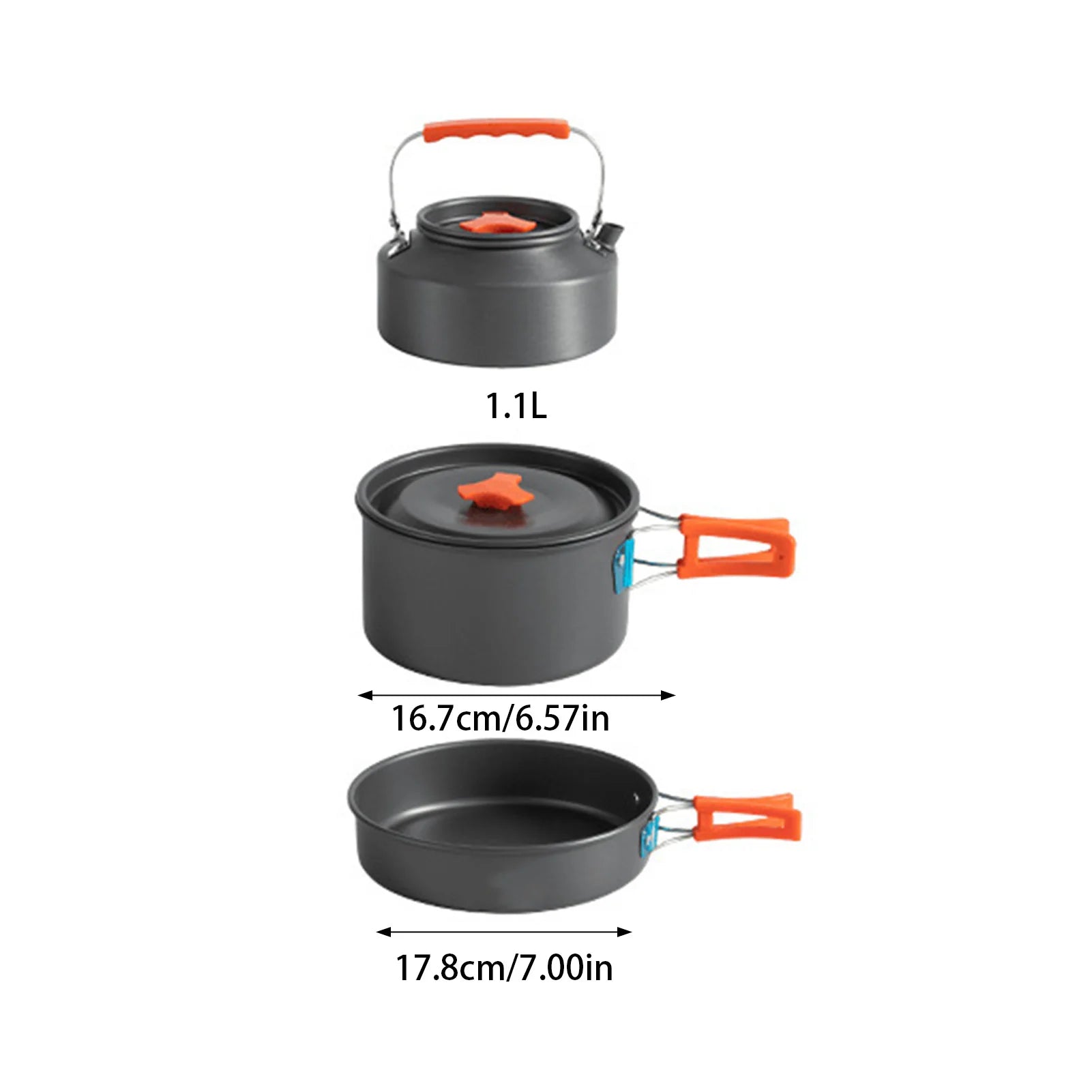 3pcs Cookware Set .Non-Stick, Aluminum Alloy .