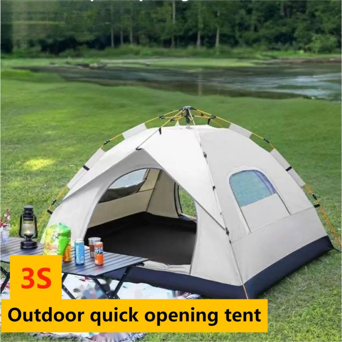 Automatic Quick-Opening Tent. Two Doors And Two Windows.