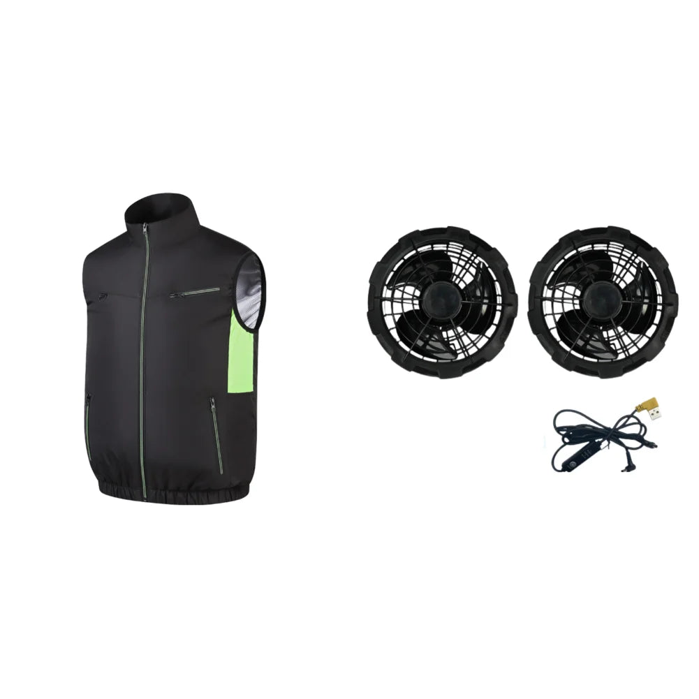 Cooling Vest Fan, Vest. 3 Gears, Breathable ,Wearable, Camping, Hiking.