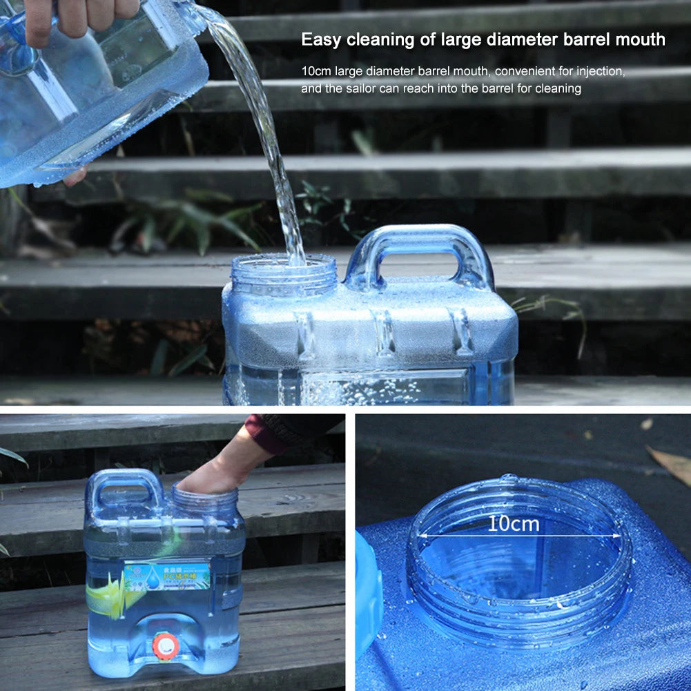 Portable 7.5/10/15L Water Container With Faucet , Leakproof  Water Tank .