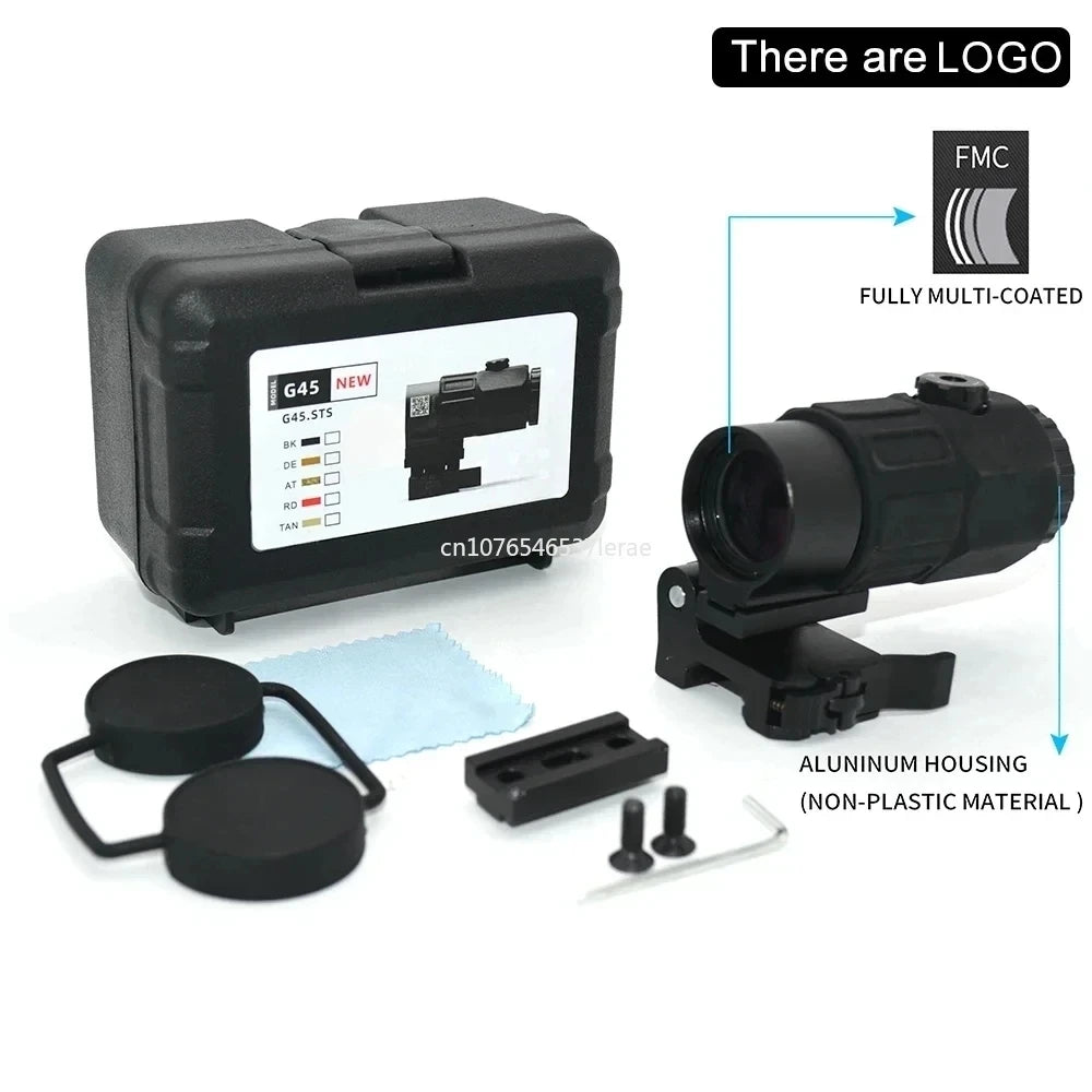 EOTECH 558 Holographic Collimator Red Dot Sight. G43/G33 3X, G45 5X Magnifier. W/20mm Rail Mounts & QD Lever.