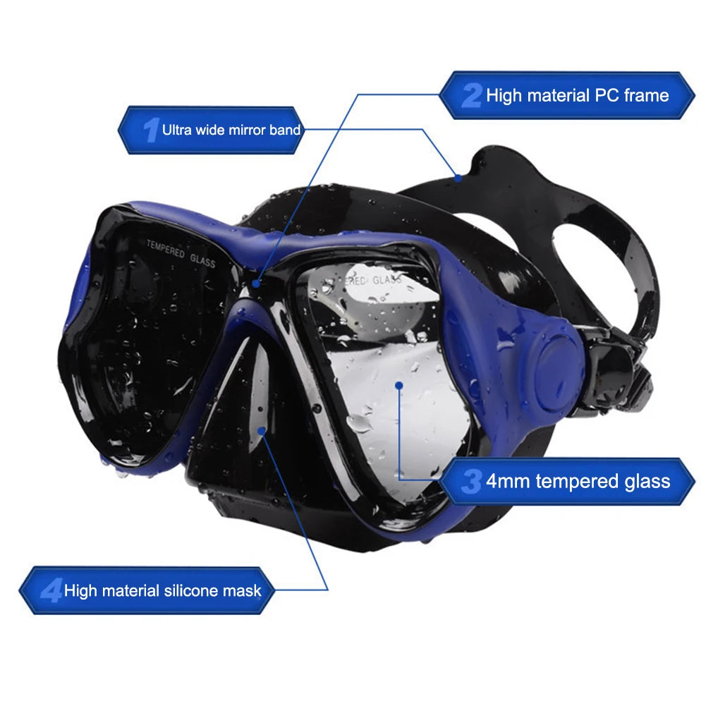 Professional Snorkeling Mask Panoramic Wide View .